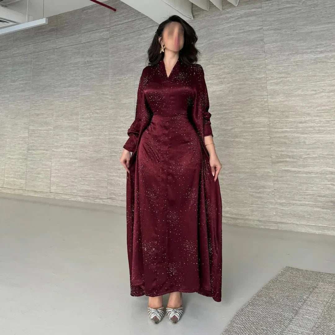 Satin Grace Abaya - Abaya Vida