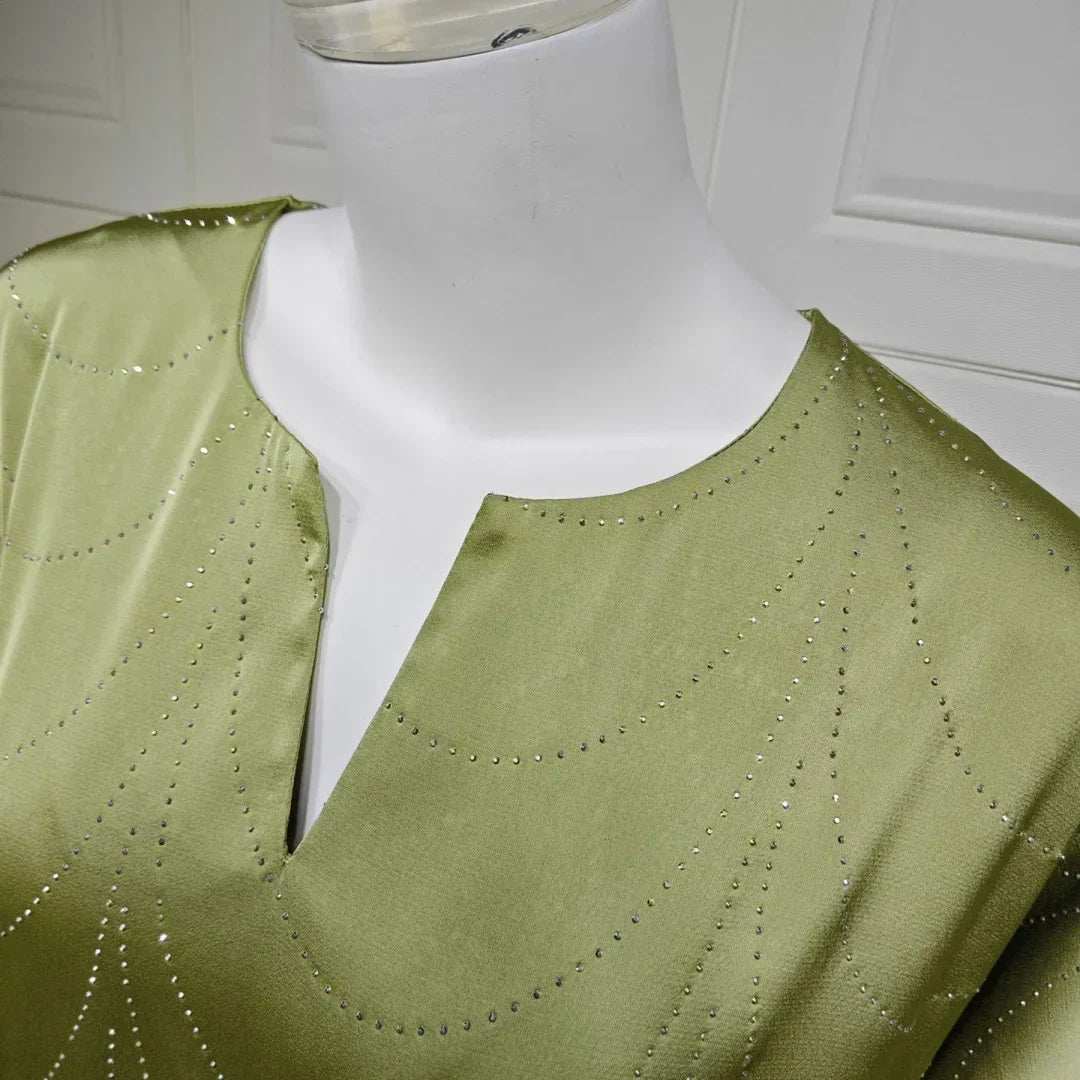 Diamond Satin Abaya - Abaya Vida