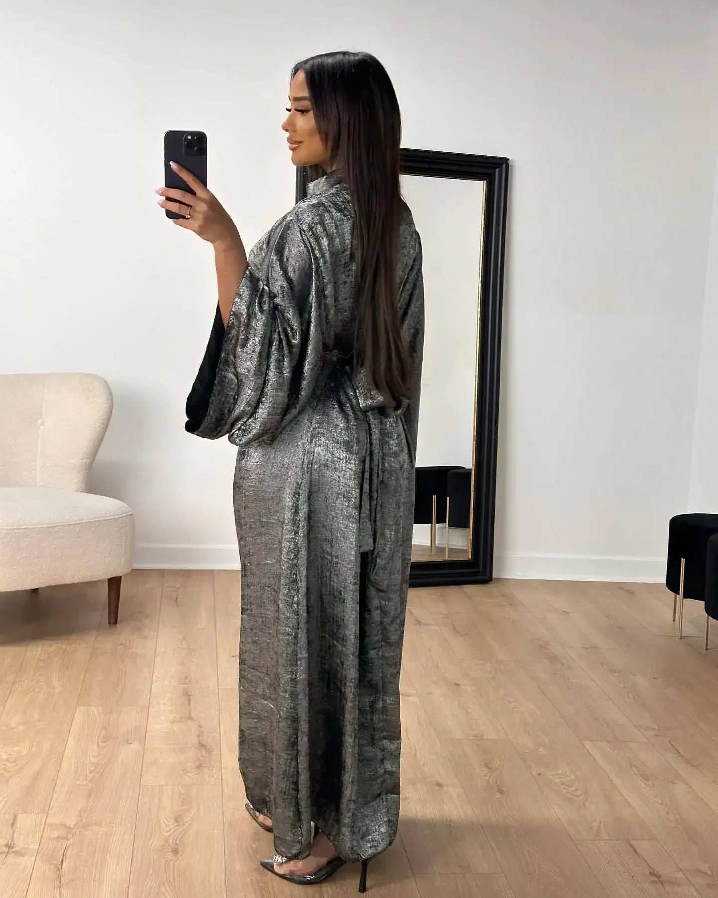 Shimmer Flare Abaya - Abaya Vida