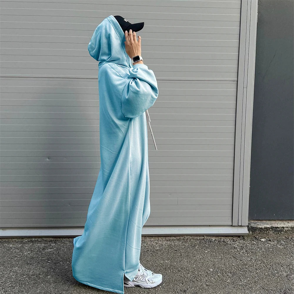 Ramadan Hoodie Abaya – Soft Jersey Pullover Prayer Robe