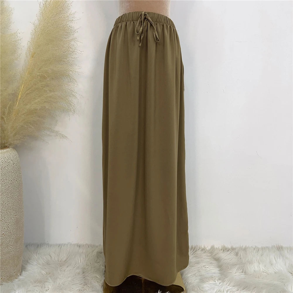 Eid Djellaba Kebaya Two-Piece Set – Hooded Satin Khimar & Skirt, One Size