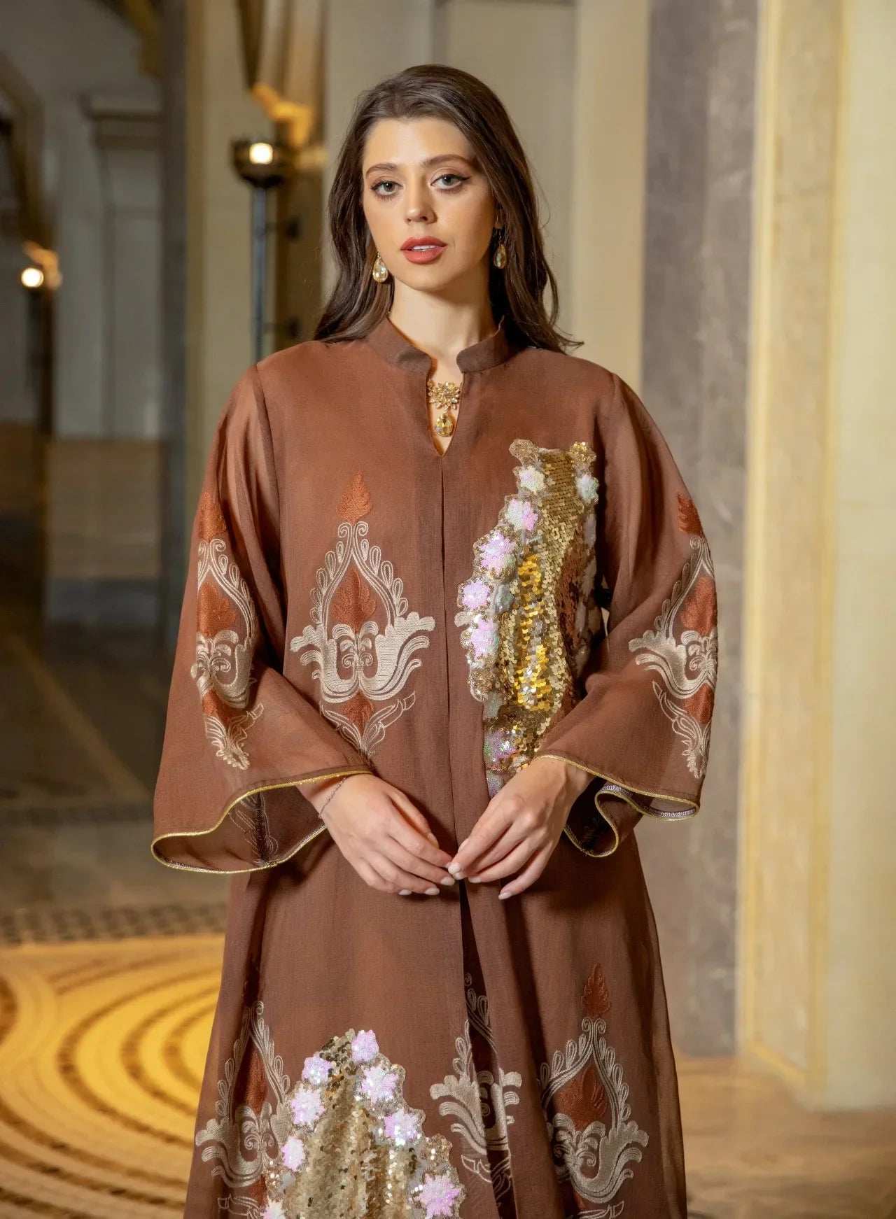 Midnight Radiance Abaya - Abaya Vida
