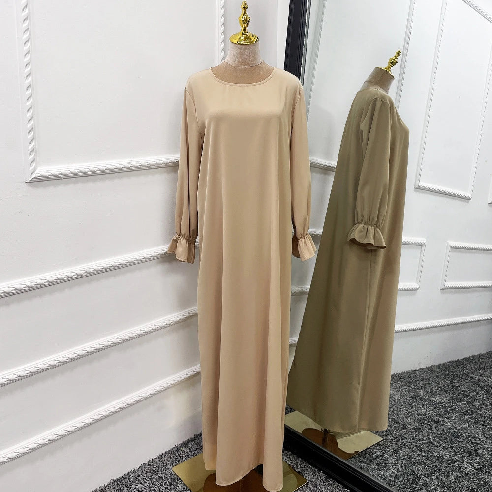 Hooded Two-Piece Prayer Dress Set – Maxi Abaya with Built-In Hood
