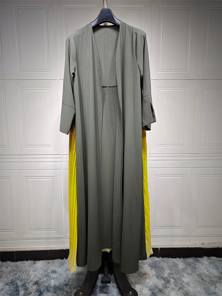 Open Chiffon Kimono Abaya – Flowing Layering Robe