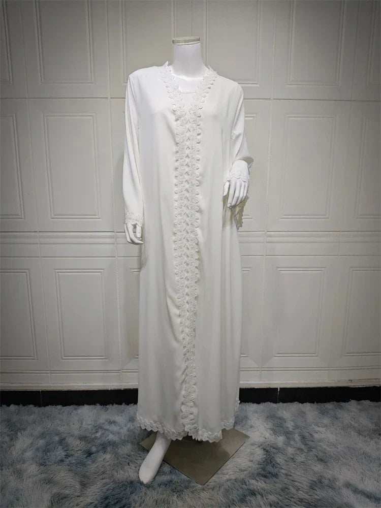 Ivory Lace Abaya - Abaya Vida