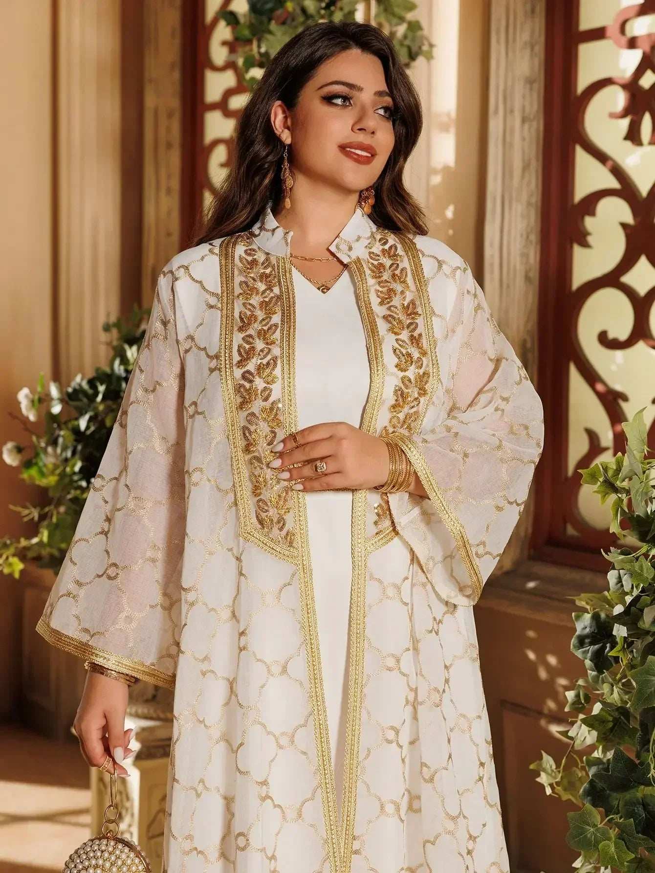Embroidered Eid Abaya Set - Abaya Vida