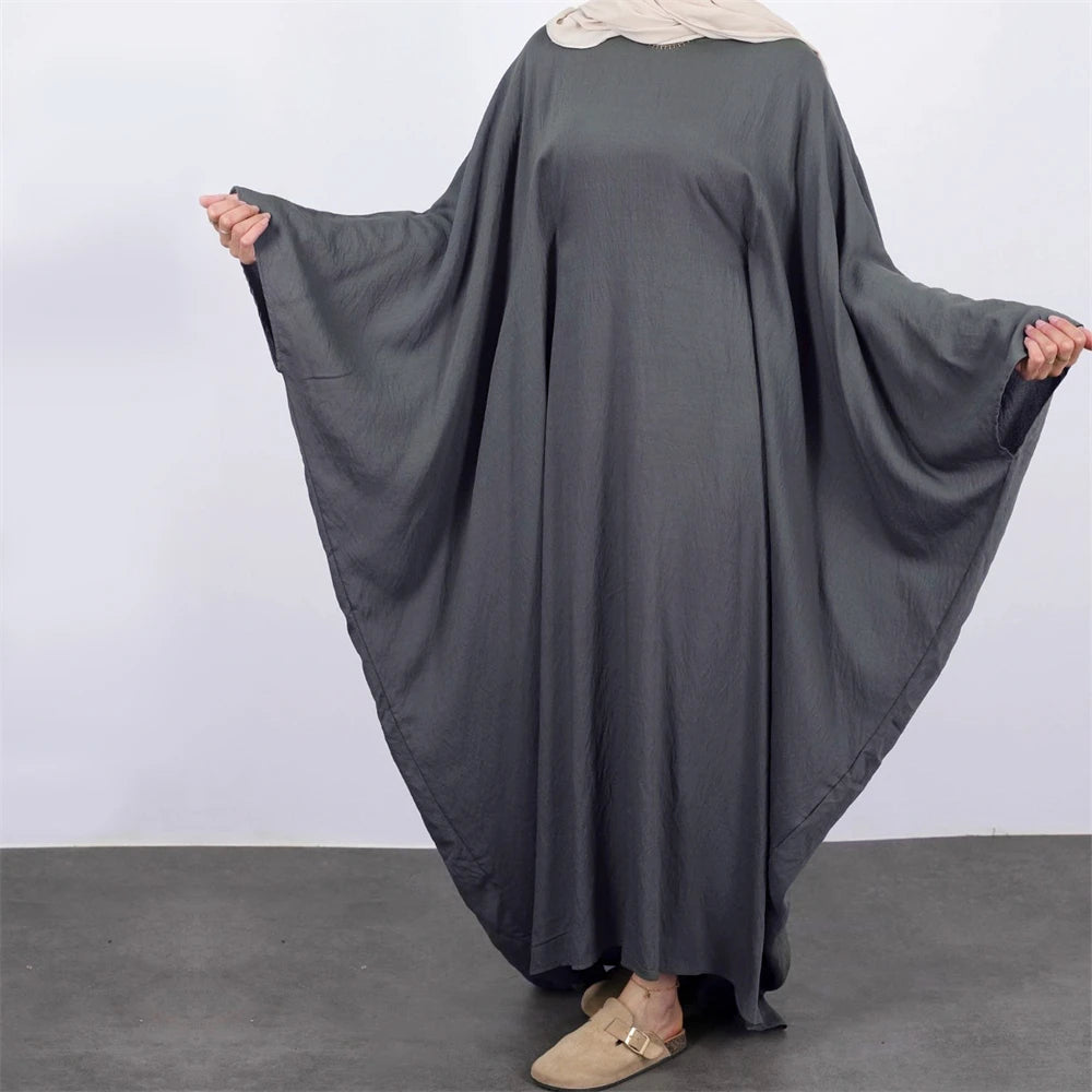 Soft Crepe Khimar Batwing Set with Hijab – Pullover Prayer Dress | AbayaVida