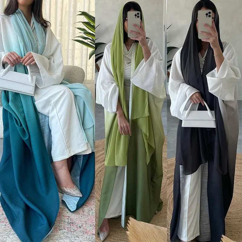 Gradient Shine Abaya Set - Abaya Vida