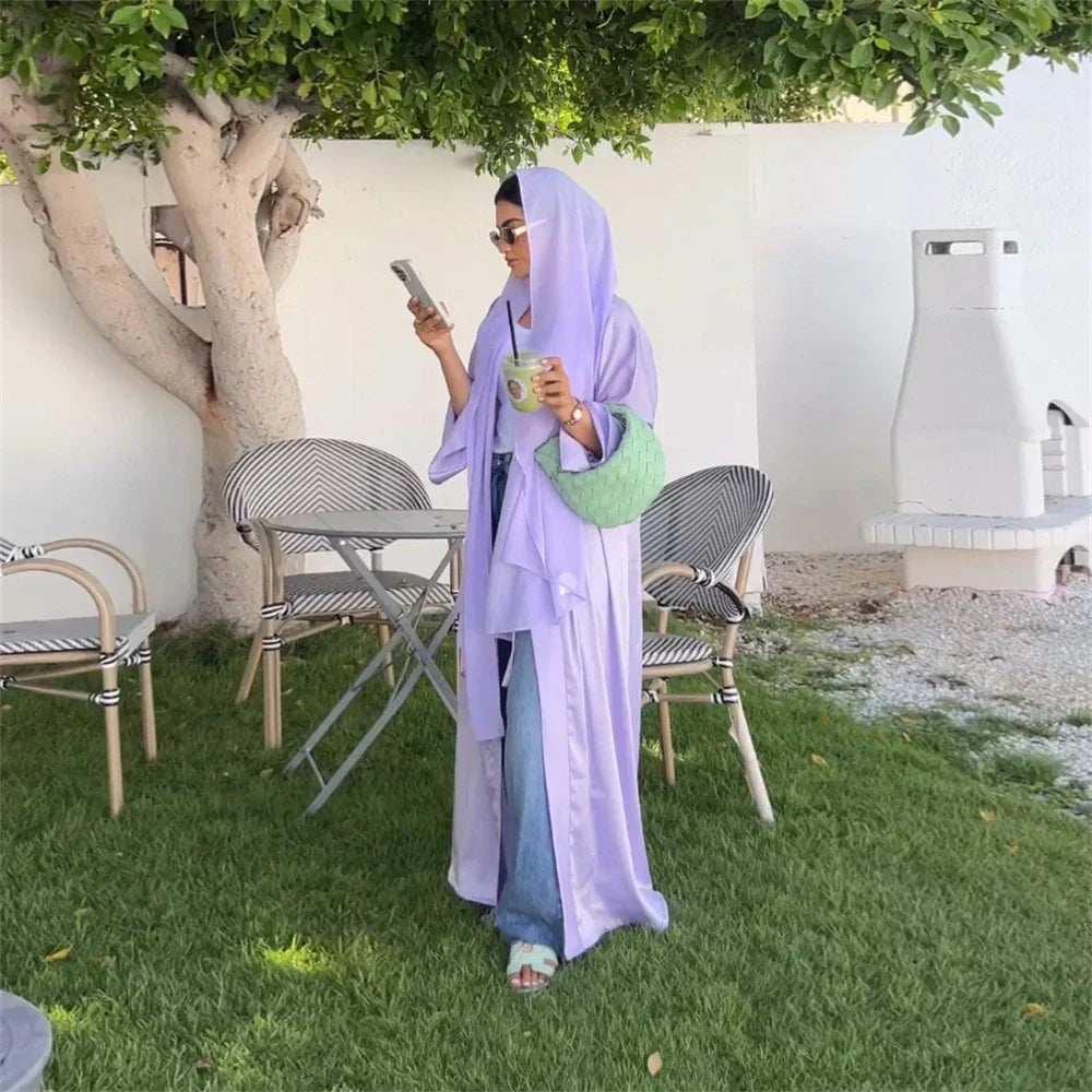 Pearl Satin Abaya - Abaya Vida