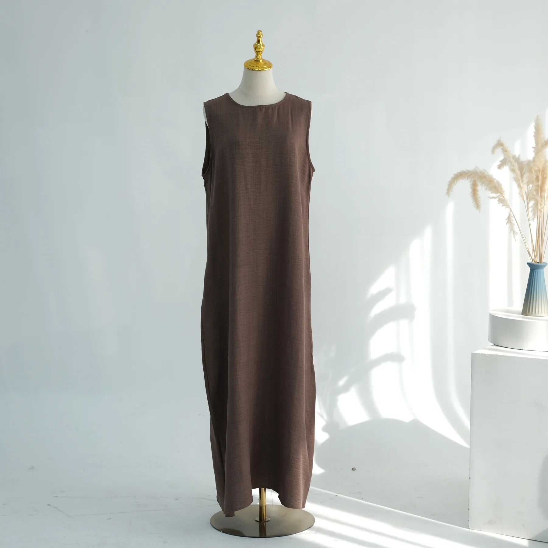 Two-Piece Arabic Modest Abaya Set – Cardigan & Inner Dress | AbayaVida