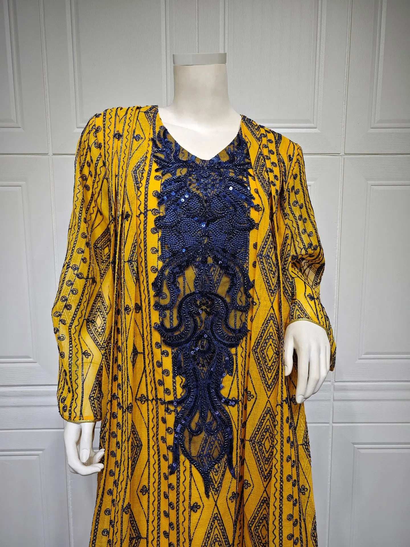 Regal Beaded Embroidered Abaya - Abaya Vida