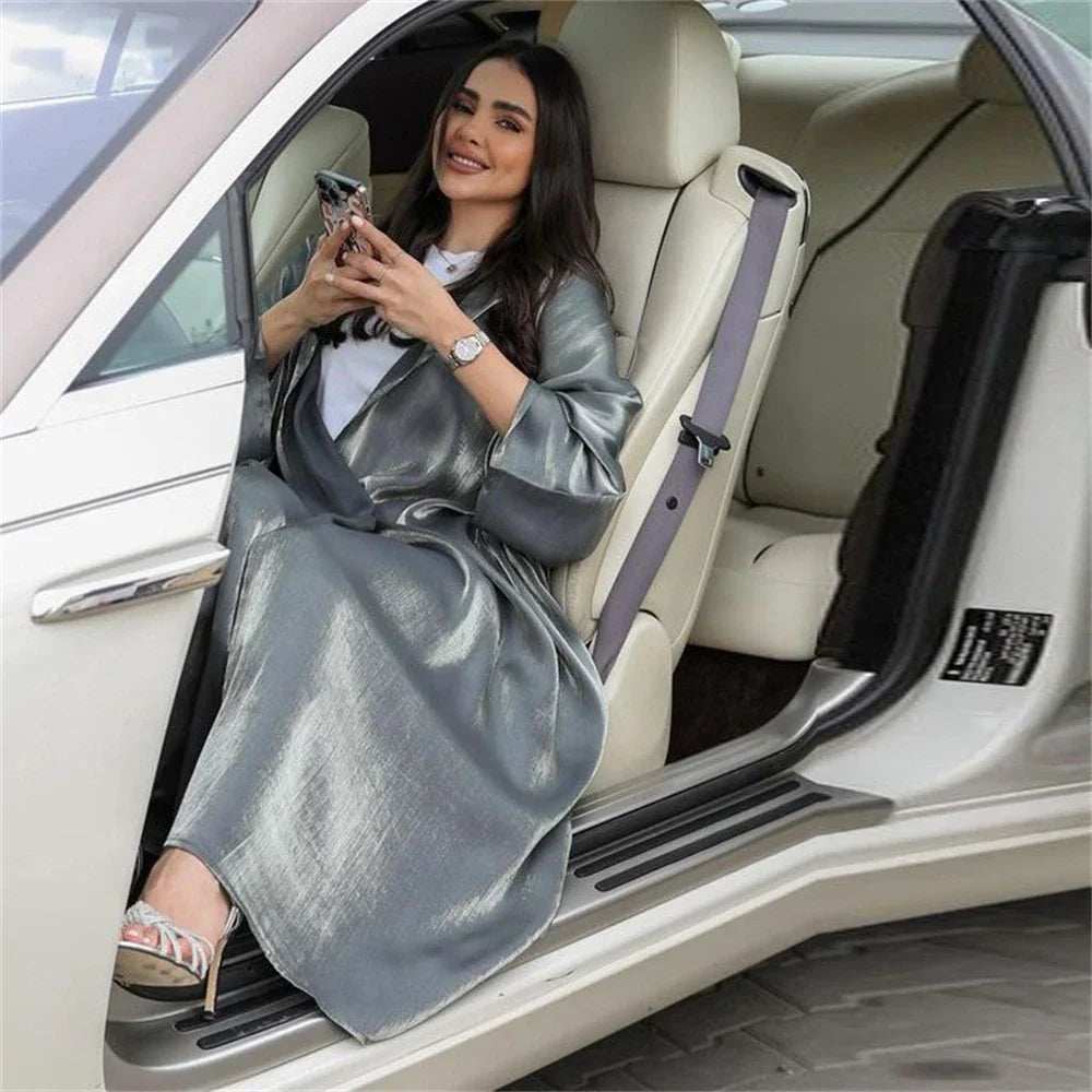 Rose Satin Batwing Abaya - Abaya Vida