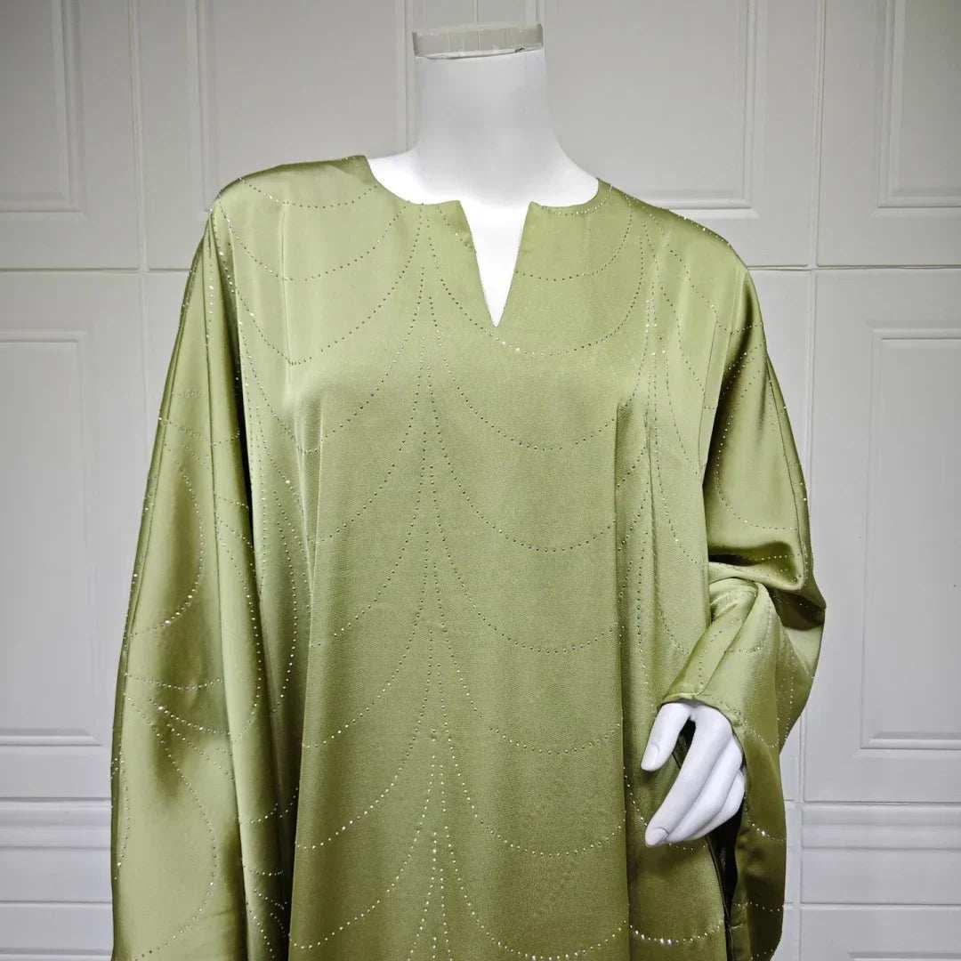 Diamond Satin Abaya - Abaya Vida