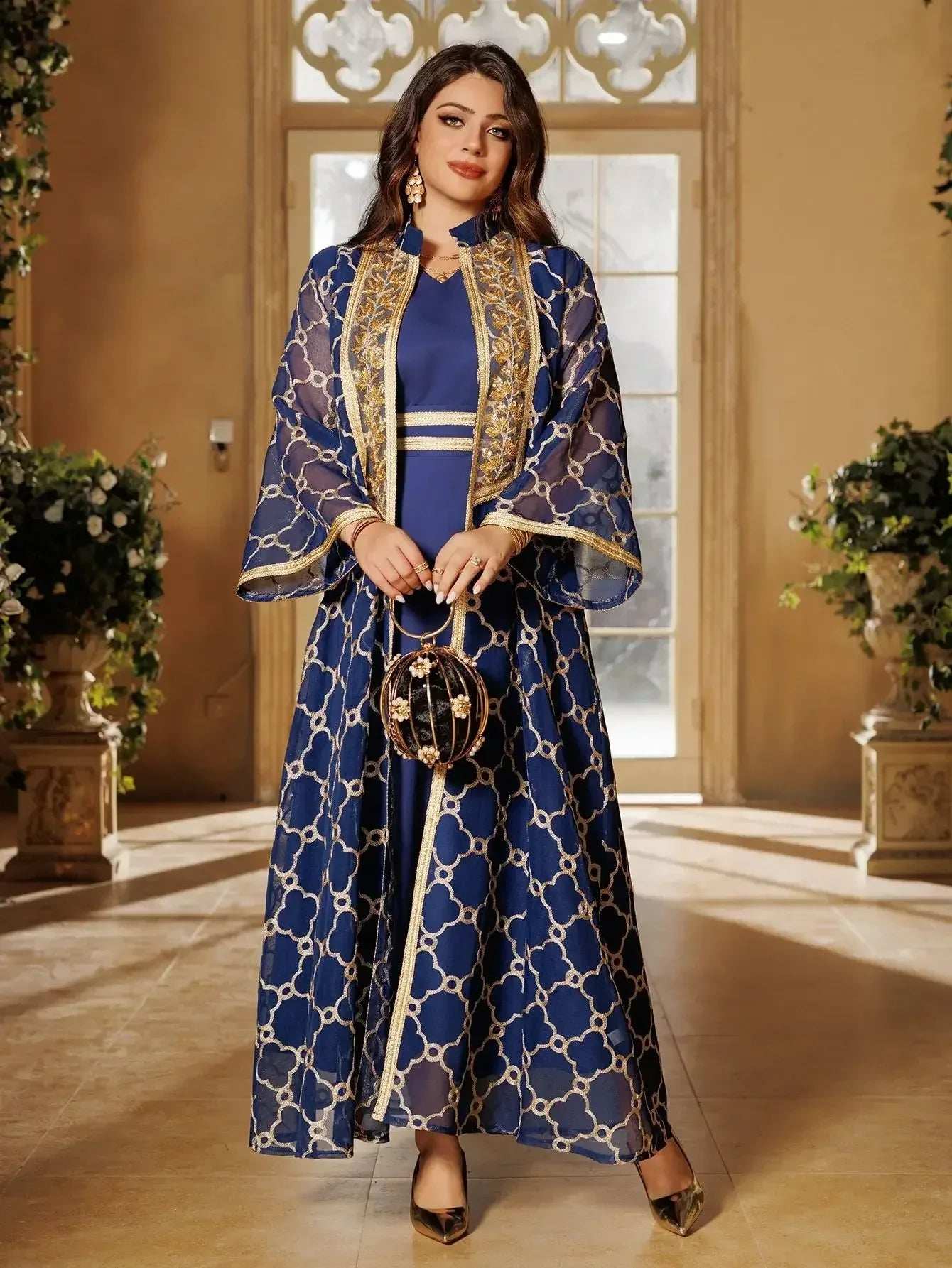 Embroidered Eid Abaya Set - Abaya Vida