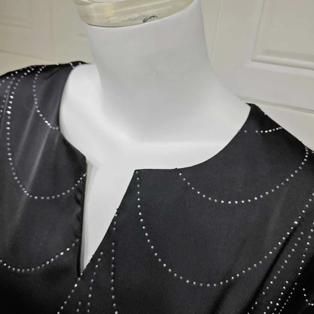 Diamond Satin Abaya - Abaya Vida