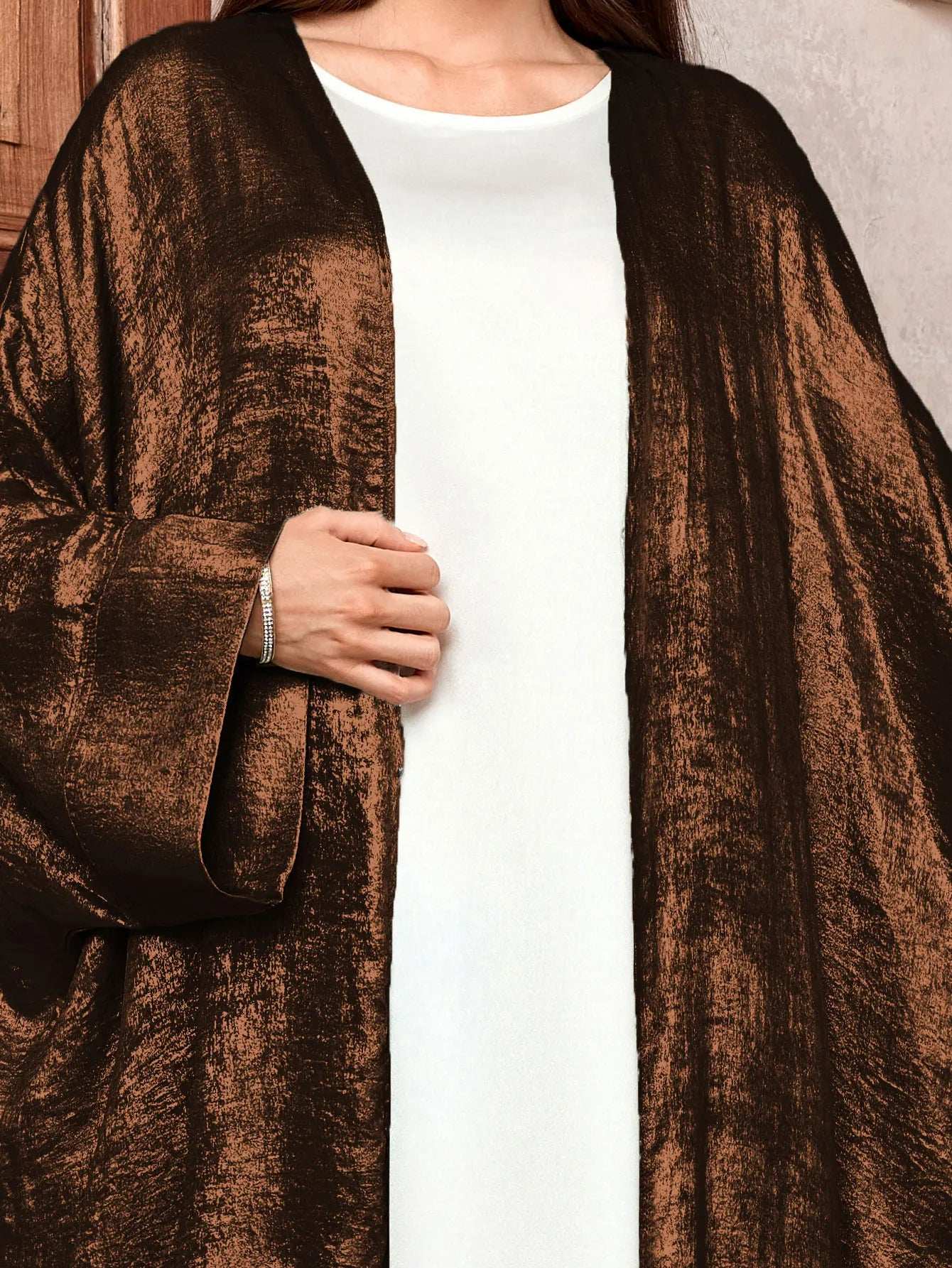 Luxe Satin Batwing Abaya - Abaya Vida