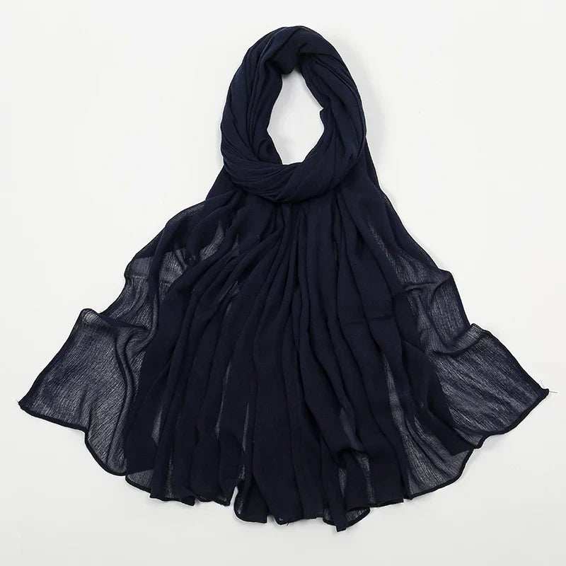 Crinkle Rayon Hijab – Elegant & Airy - Abaya Vida