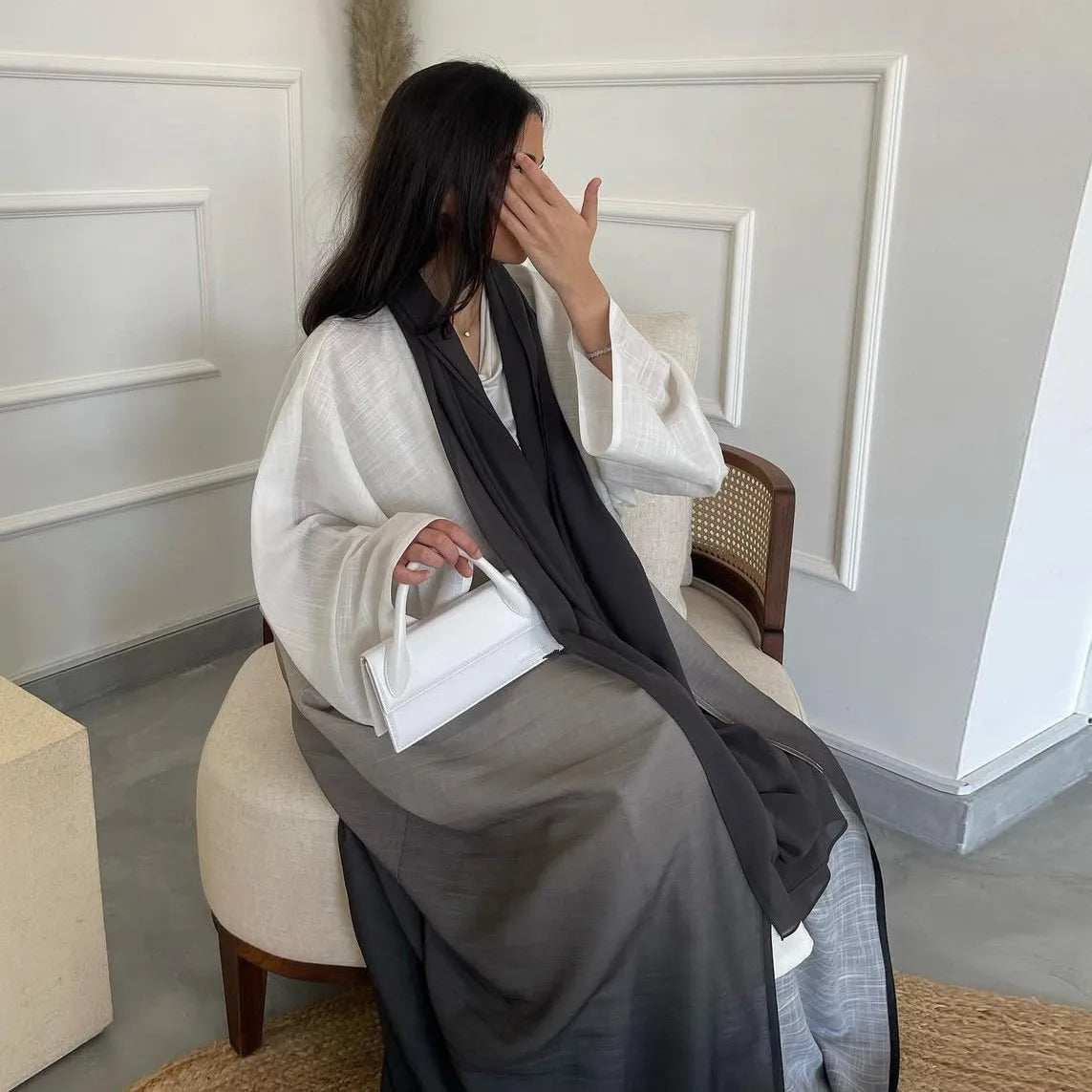 Gradient Shine Abaya Set - Abaya Vida