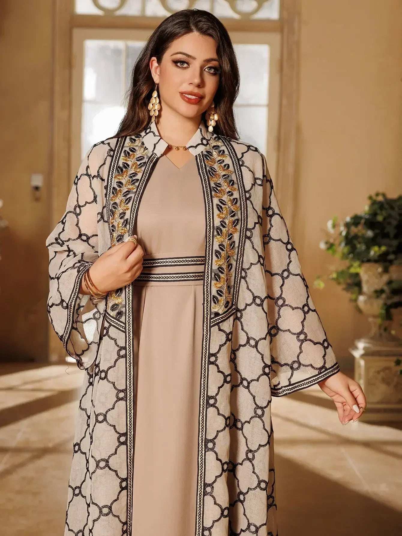 Embroidered Eid Abaya Set - Abaya Vida