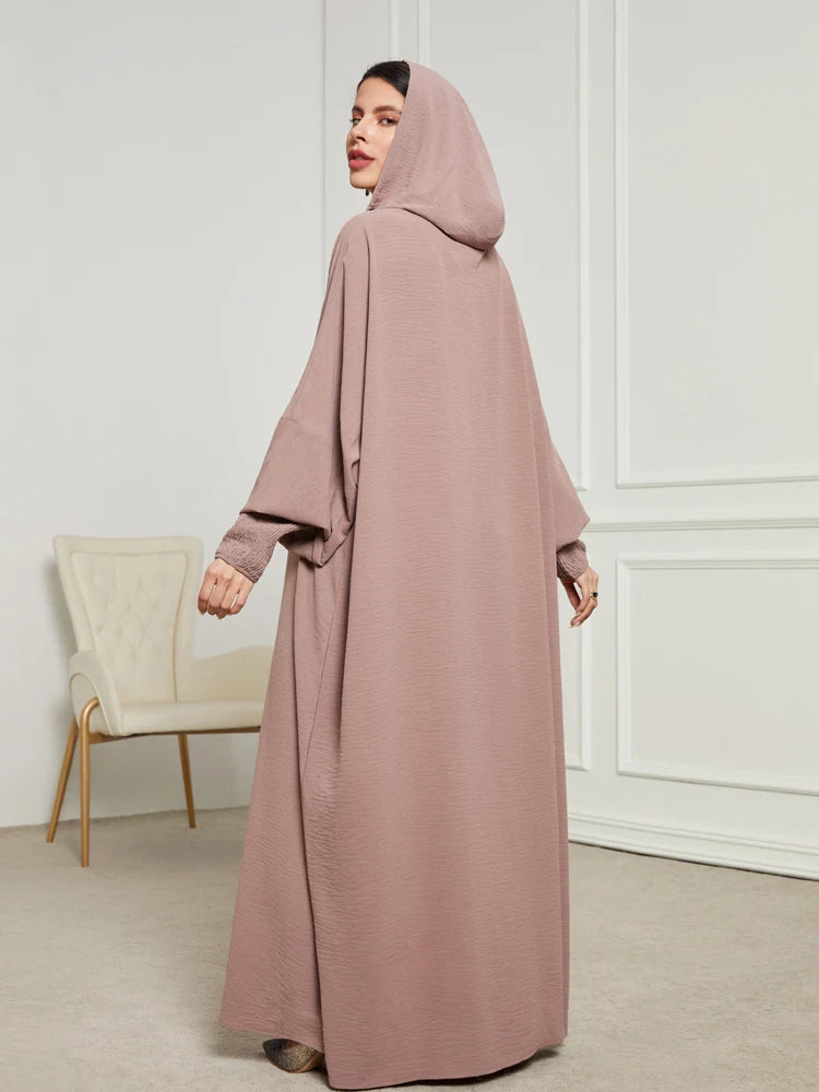 Ramadan Niqab Khimar Hooded Abaya – Tassel Trim Prayer Robe
