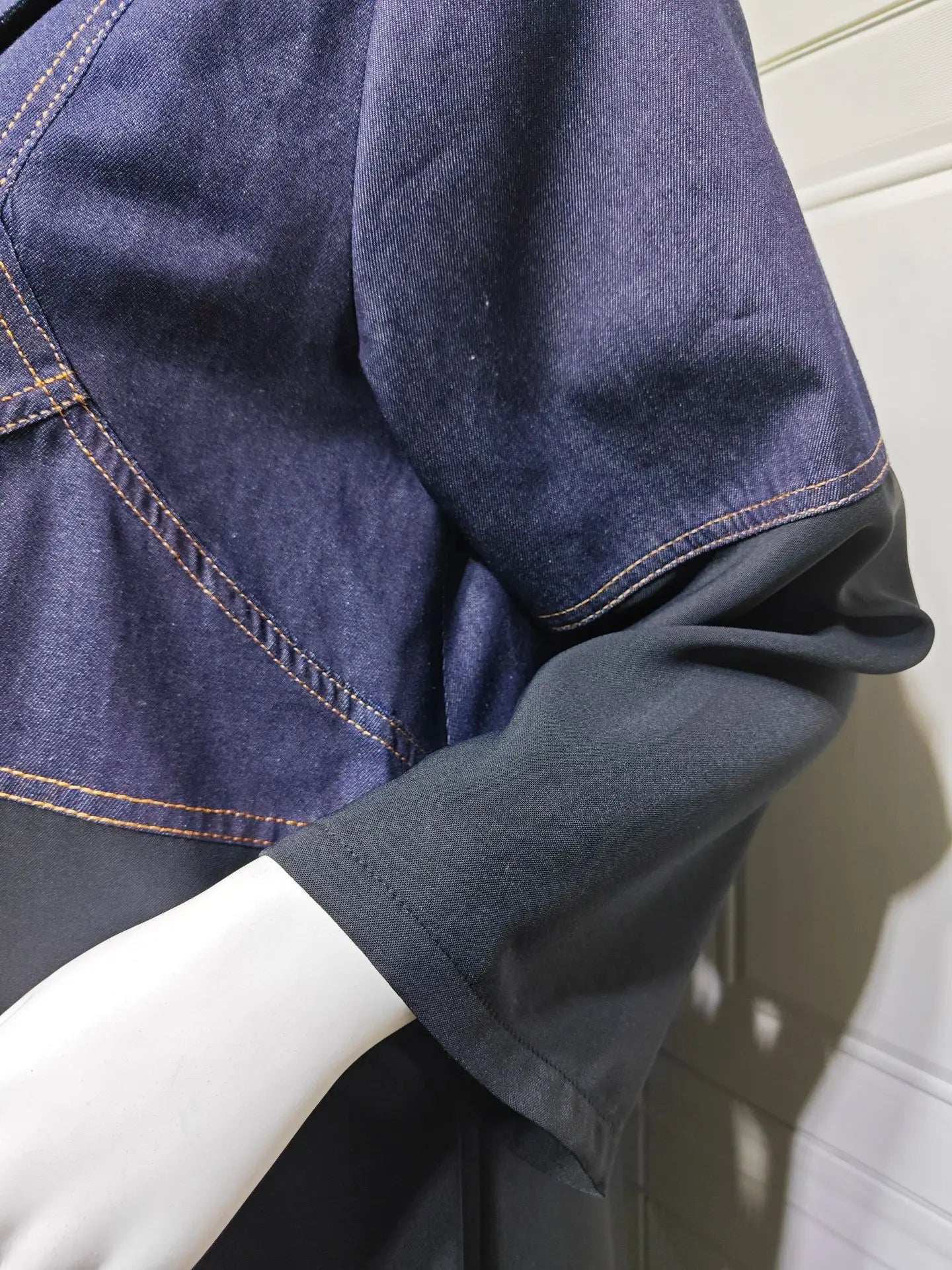 Denim Patchwork Abaya - Abaya Vida