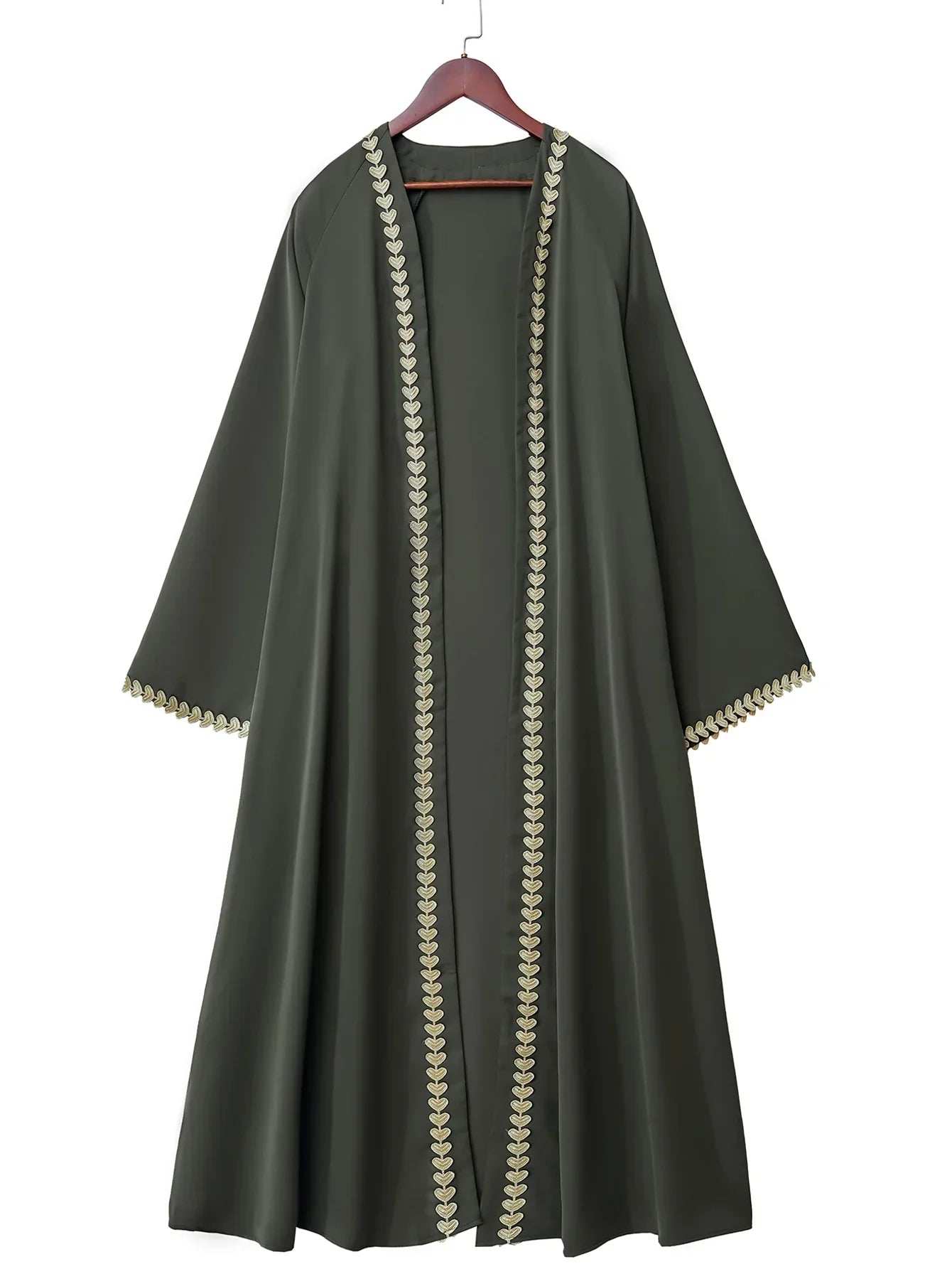 Emerald Gold Edge Abaya - Abaya Vida