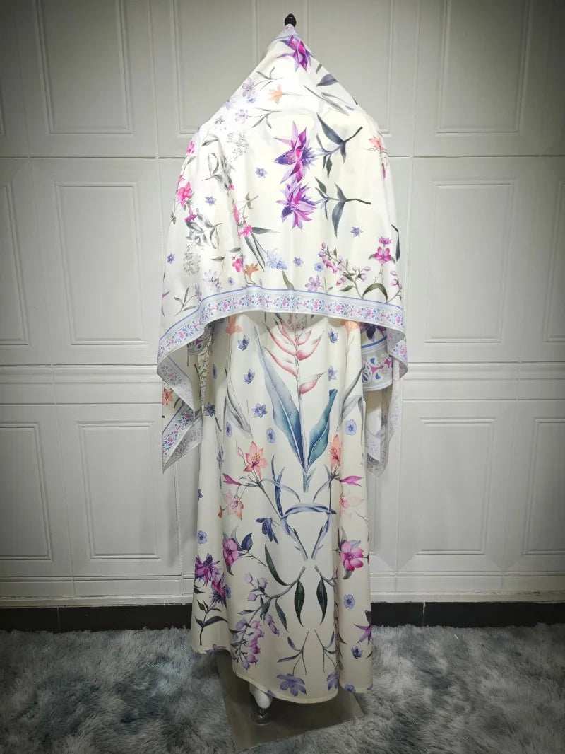 Floral Elegance Abaya - Abaya Vida
