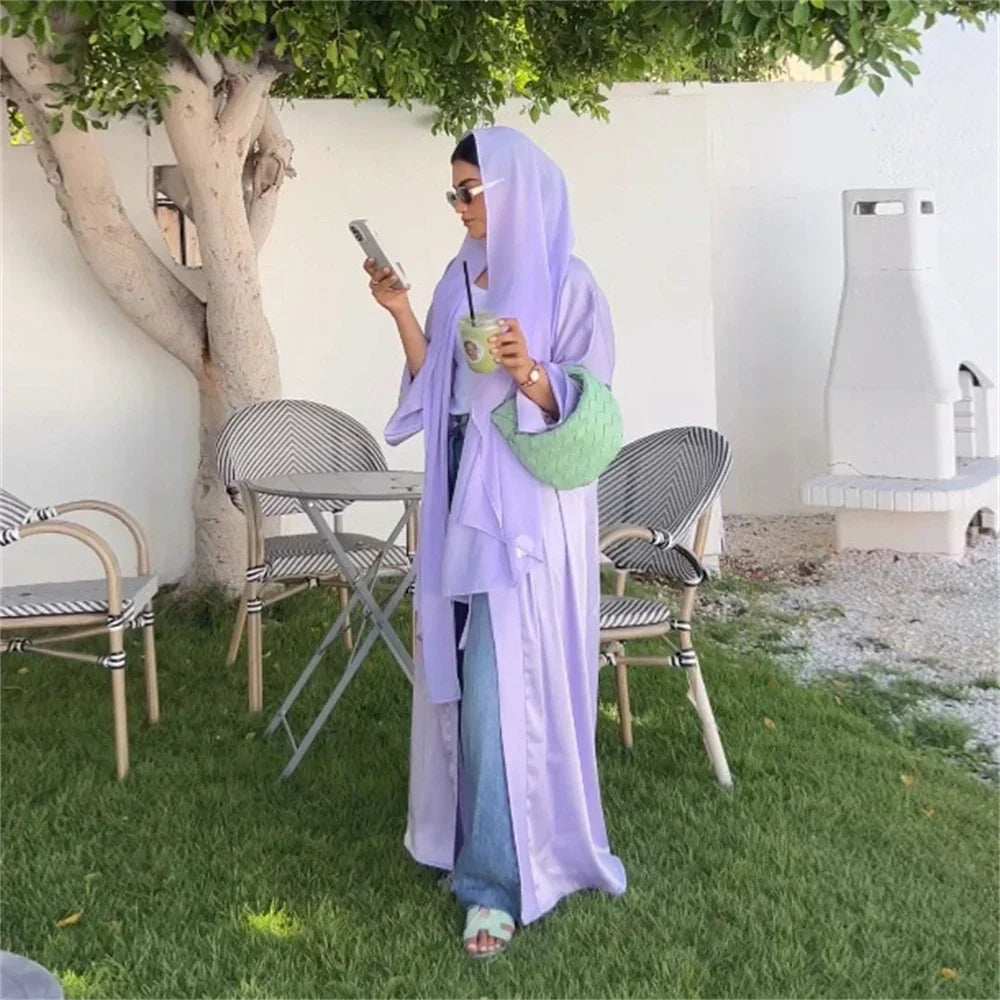 Pearl Satin Abaya - Abaya Vida