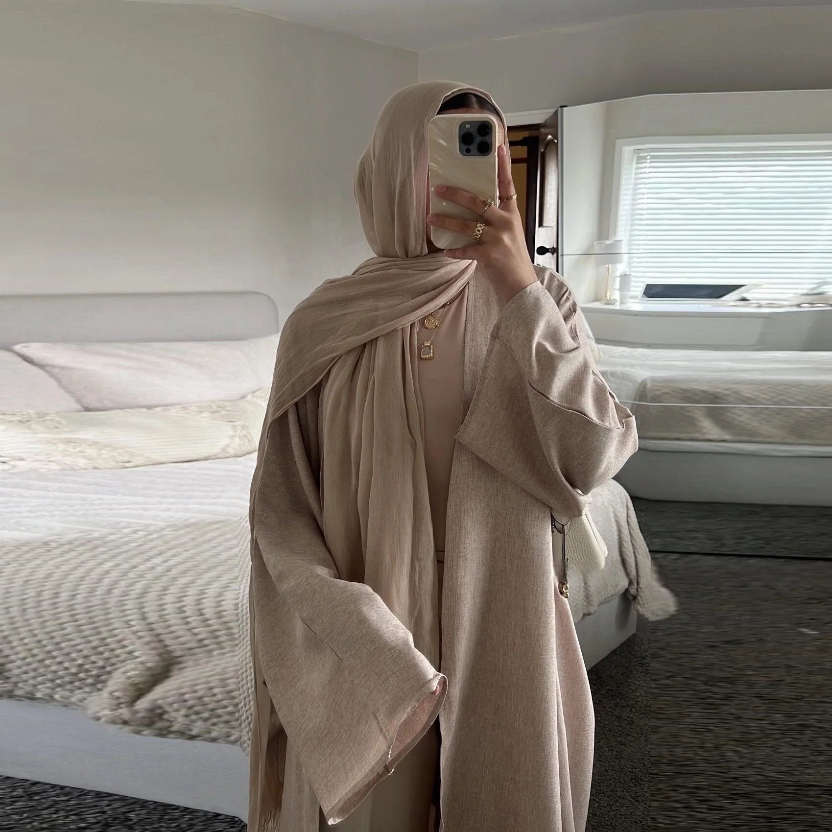 Eid Cardigan Robe – Wide Draped Open Front Abaya | AbayaVida