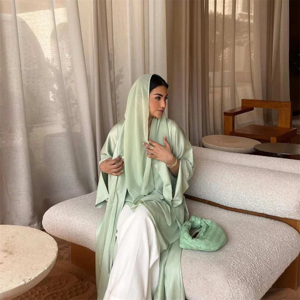 Pearl Satin Abaya - Abaya Vida