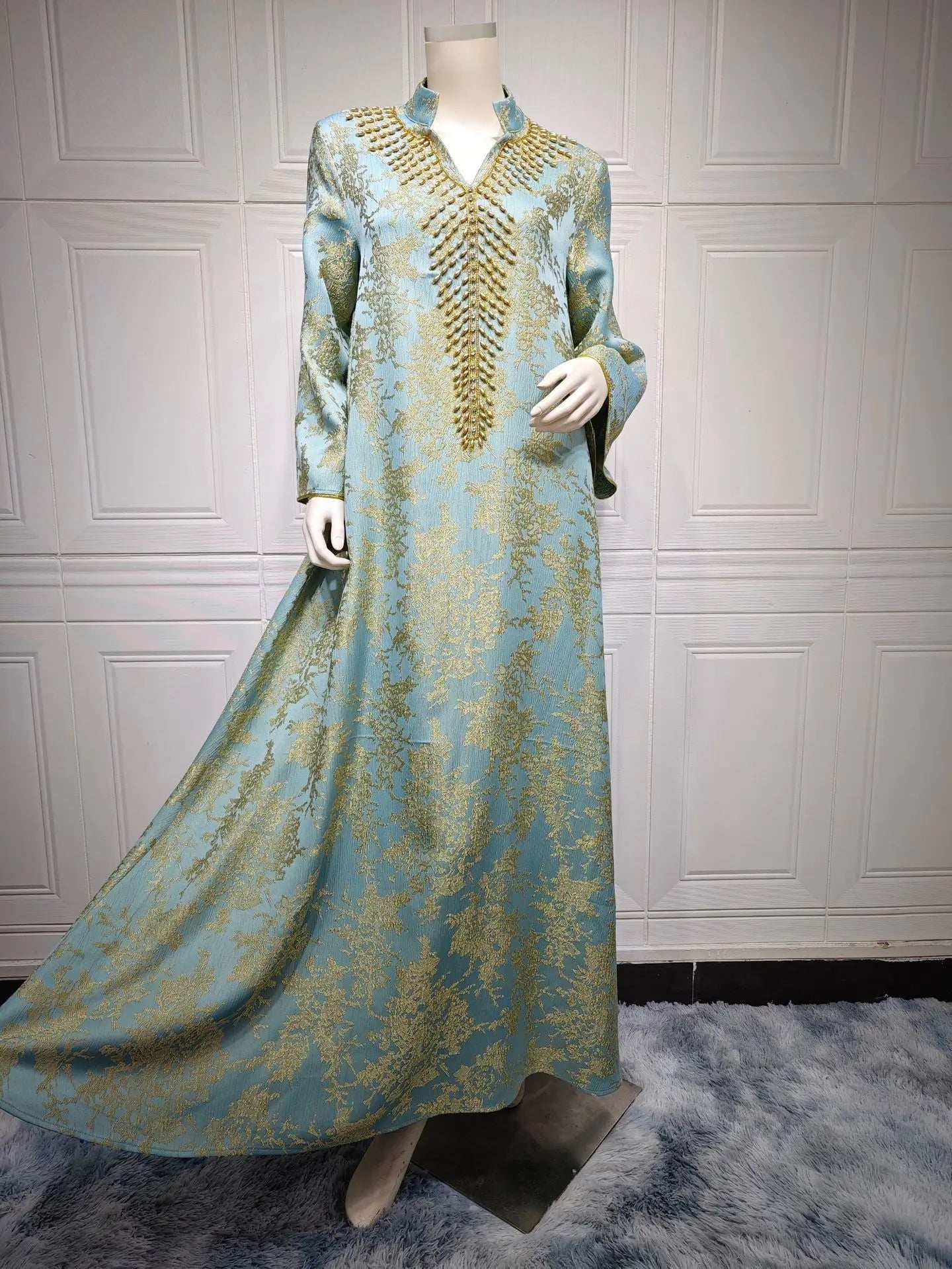 Majestic Embroidered Evening Abaya - Abaya Vida