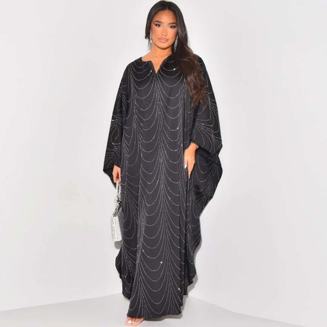 Diamond Satin Abaya - Abaya Vida