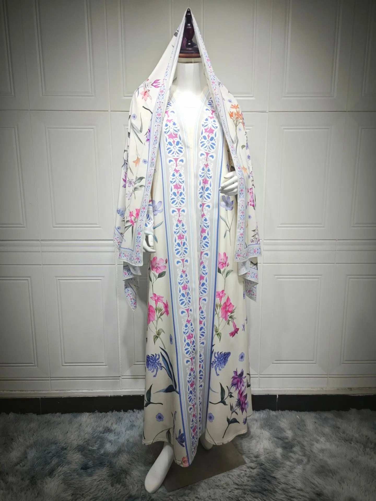 Floral Elegance Abaya - Abaya Vida