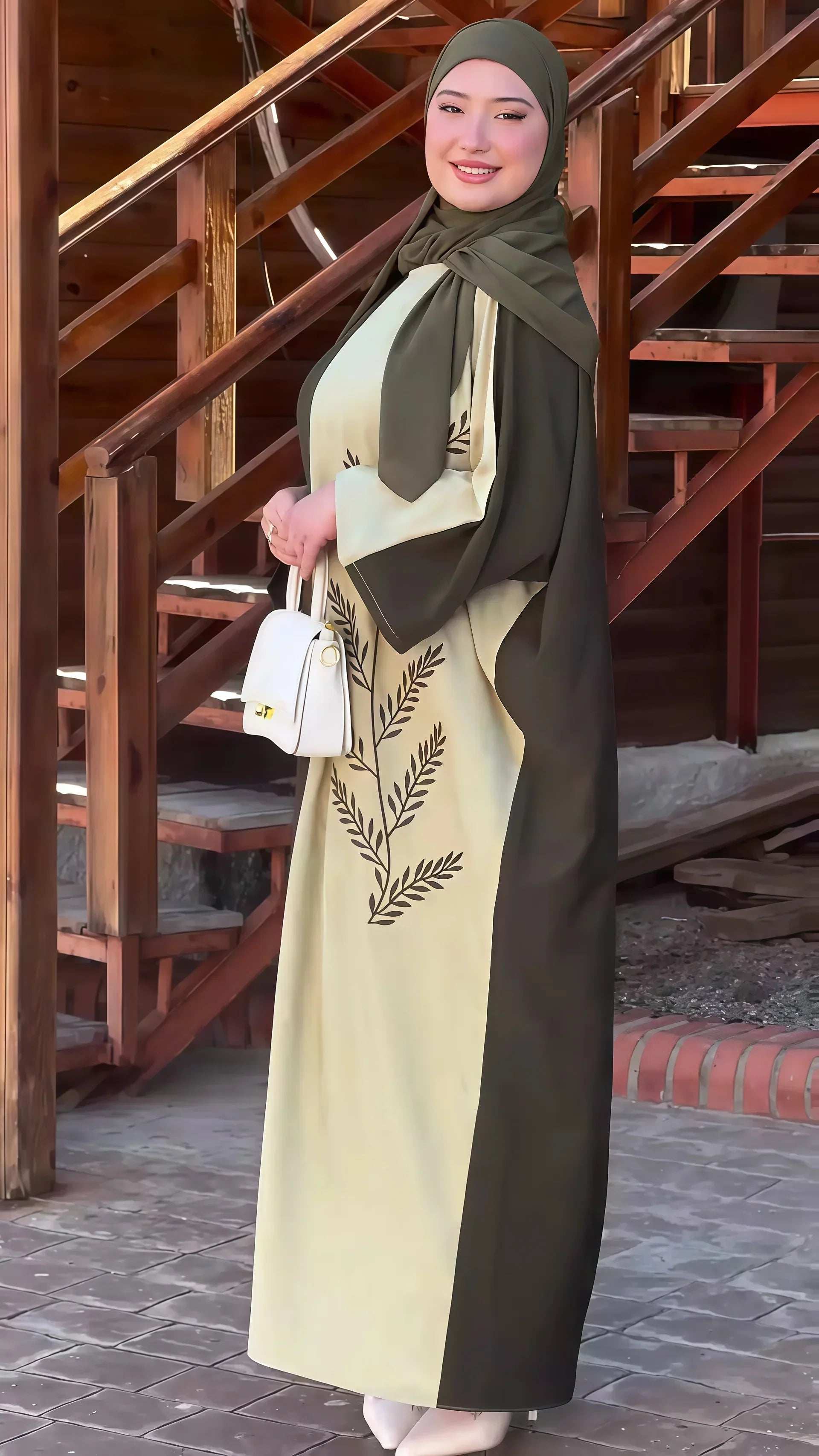 Olive Leaf Abaya - Abaya Vida