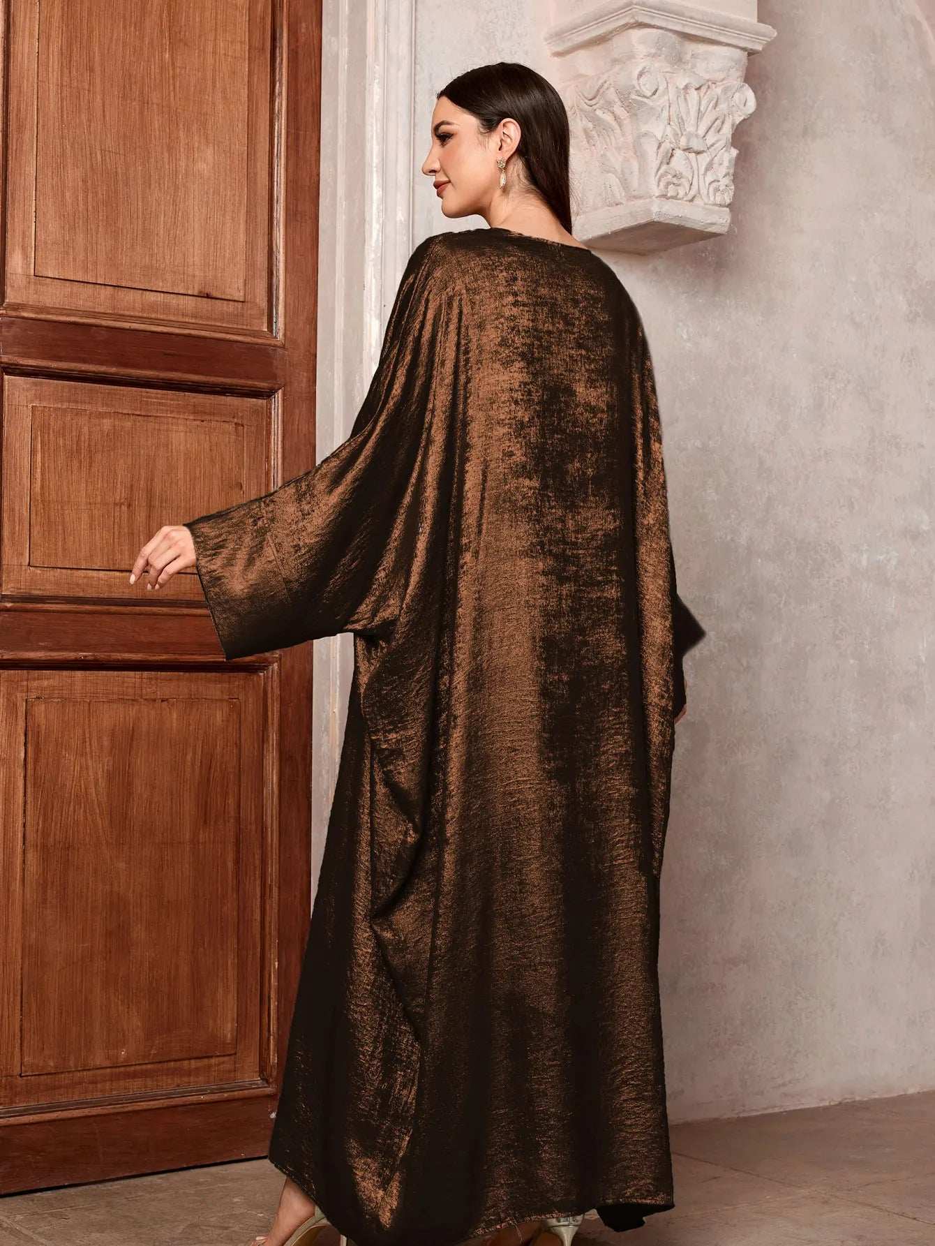 Luxe Satin Batwing Abaya - Abaya Vida