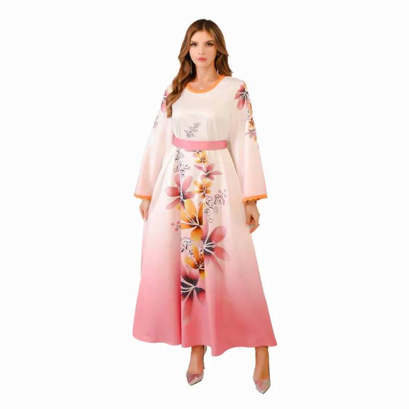 Notched Collar Abaya - Abaya Vida