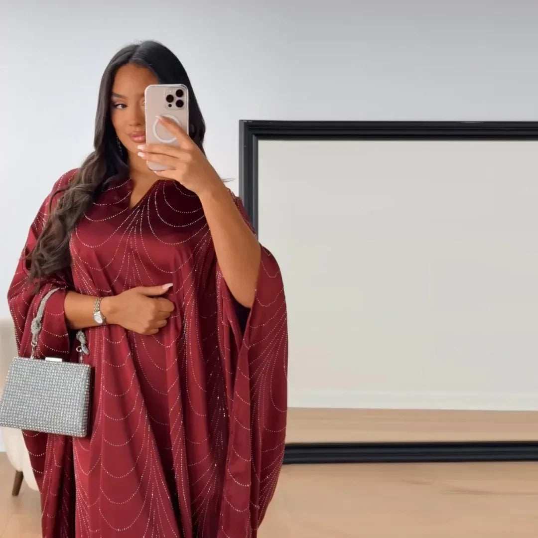 Diamond Satin Abaya - Abaya Vida