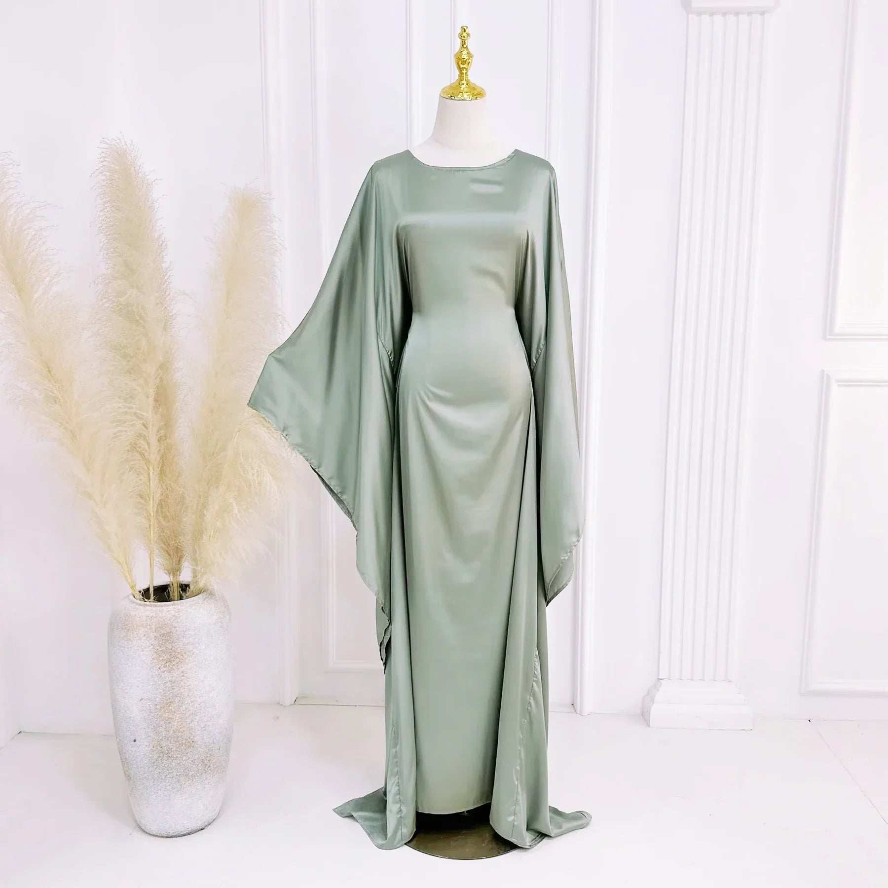 Satin Cloak Style Abaya - Abaya Vida