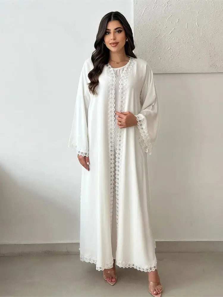 Ivory Lace Abaya - Abaya Vida