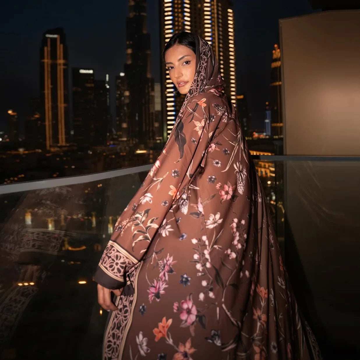 Floral Elegance Abaya - Abaya Vida