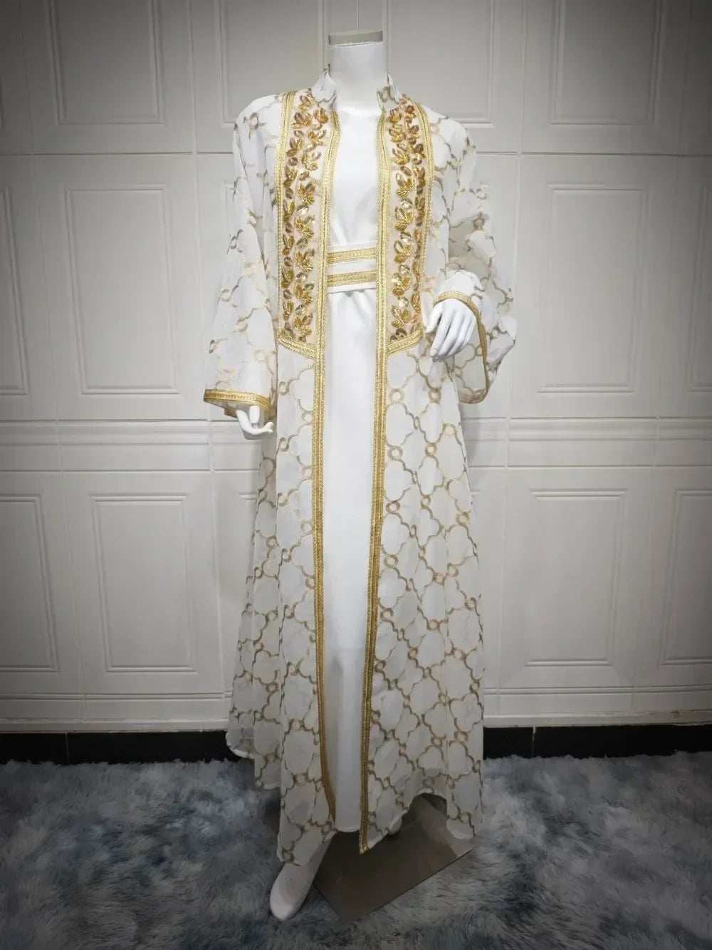 Embroidered Eid Abaya Set - Abaya Vida