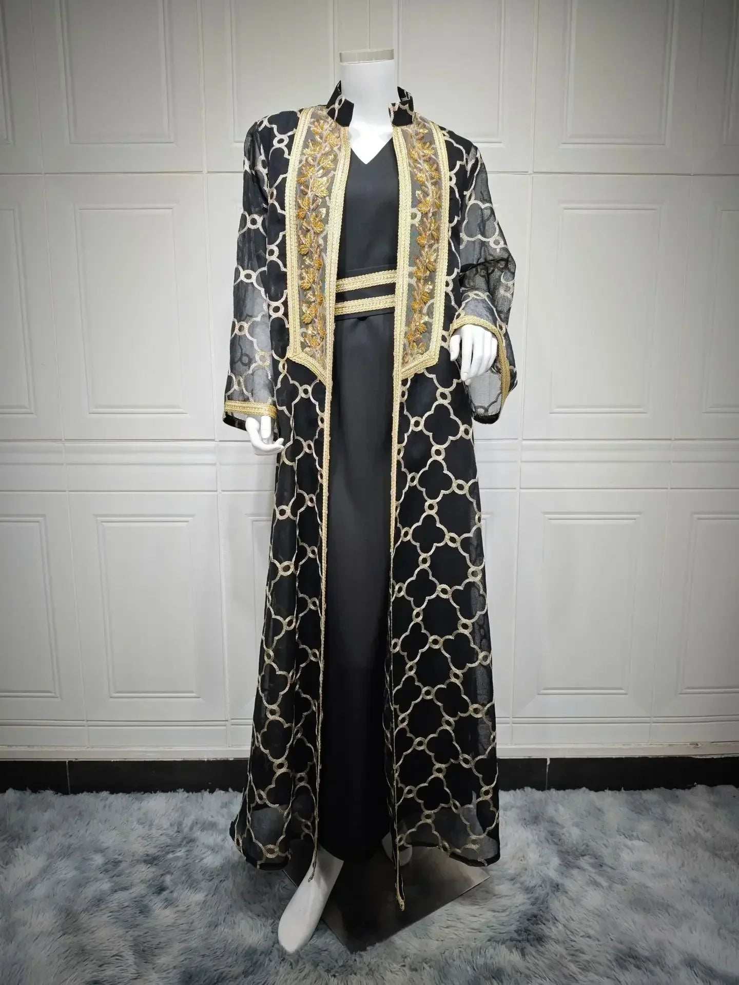 Embroidered Eid Abaya Set - Abaya Vida