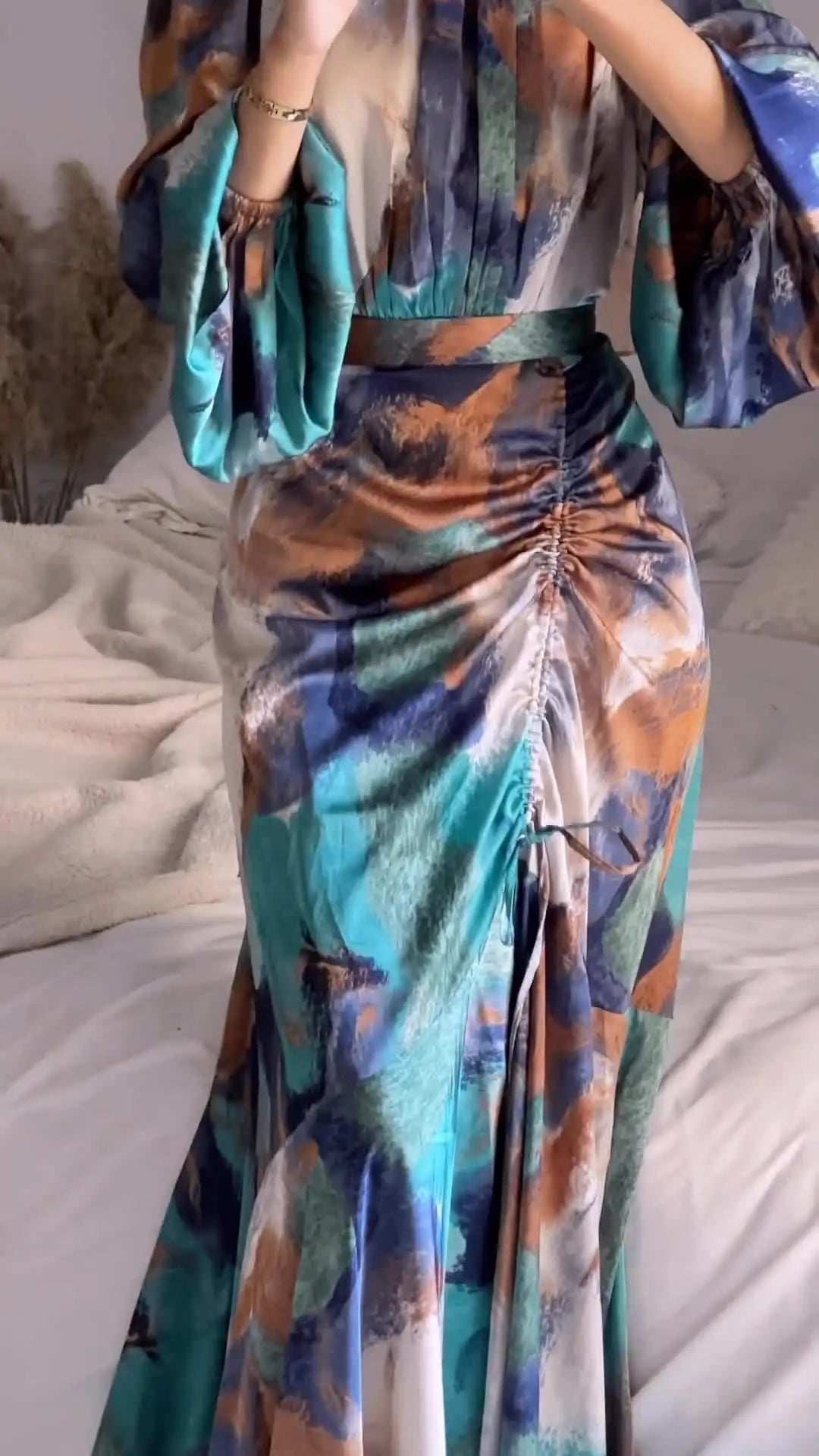 Blooming Elegance Floral Abaya - Abaya Vida