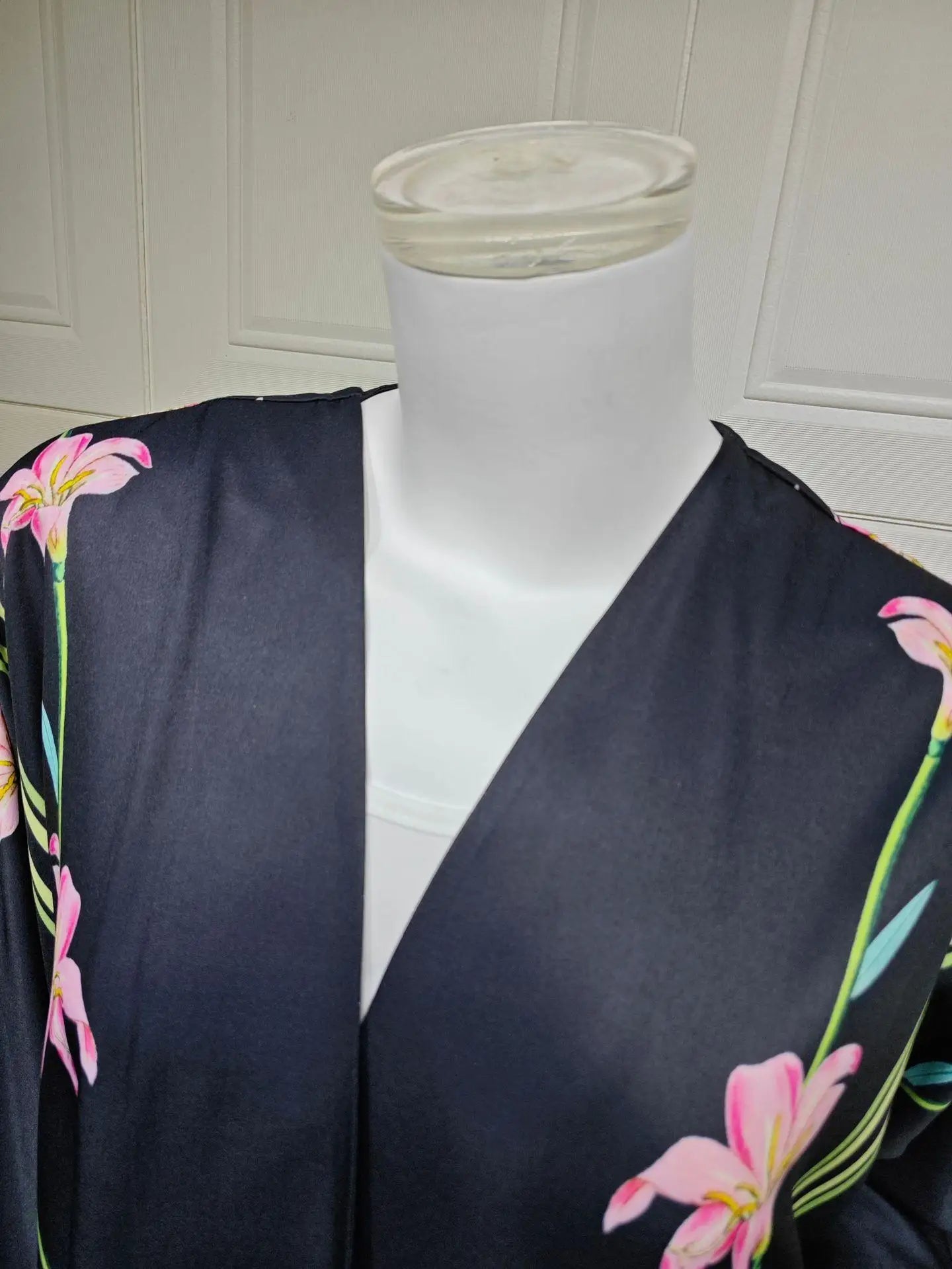 Embroidered Two-Piece Cardigan Abaya with Hijab – Button Closure, One Size
