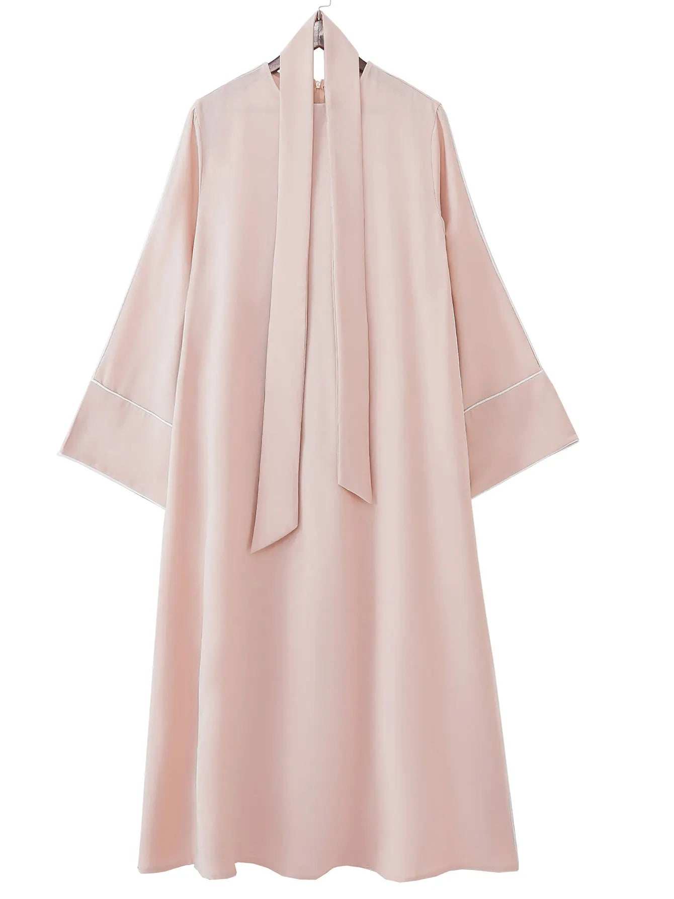 Brown Belted Abaya - Abaya Vida