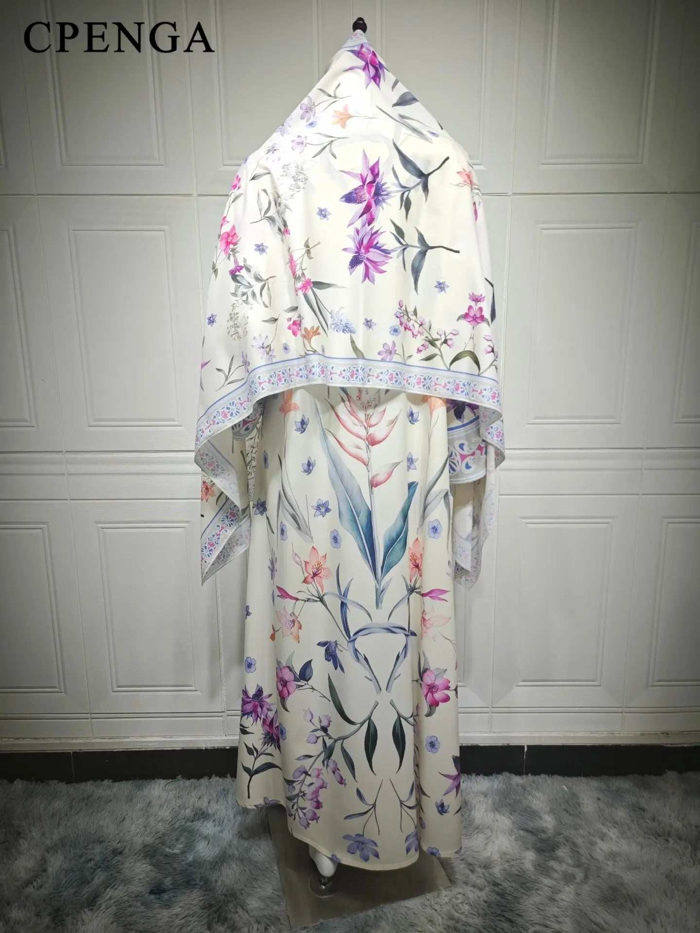 Floral Elegance Abaya - Abaya Vida