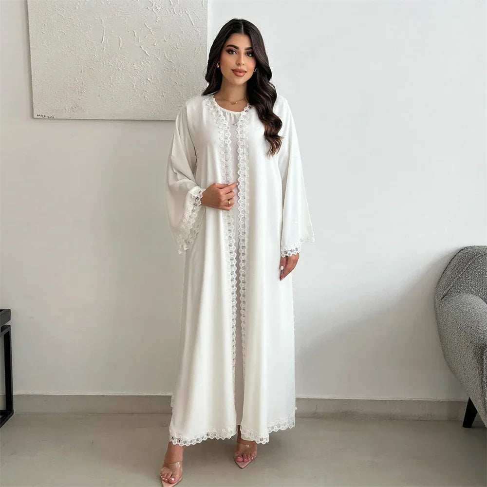 Ivory Lace Abaya - Abaya Vida
