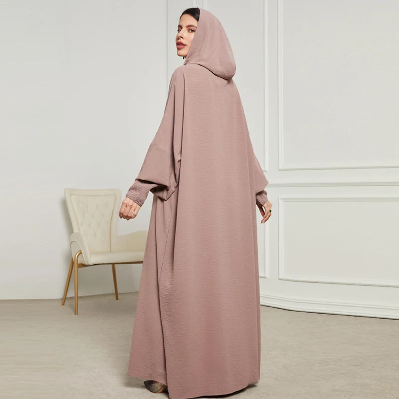 Ramadan Niqab Khimar Hooded Abaya – Tassel Trim Prayer Robe