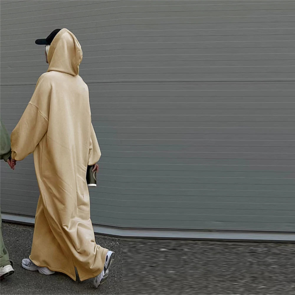 Ramadan Hoodie Abaya – Soft Jersey Pullover Prayer Robe