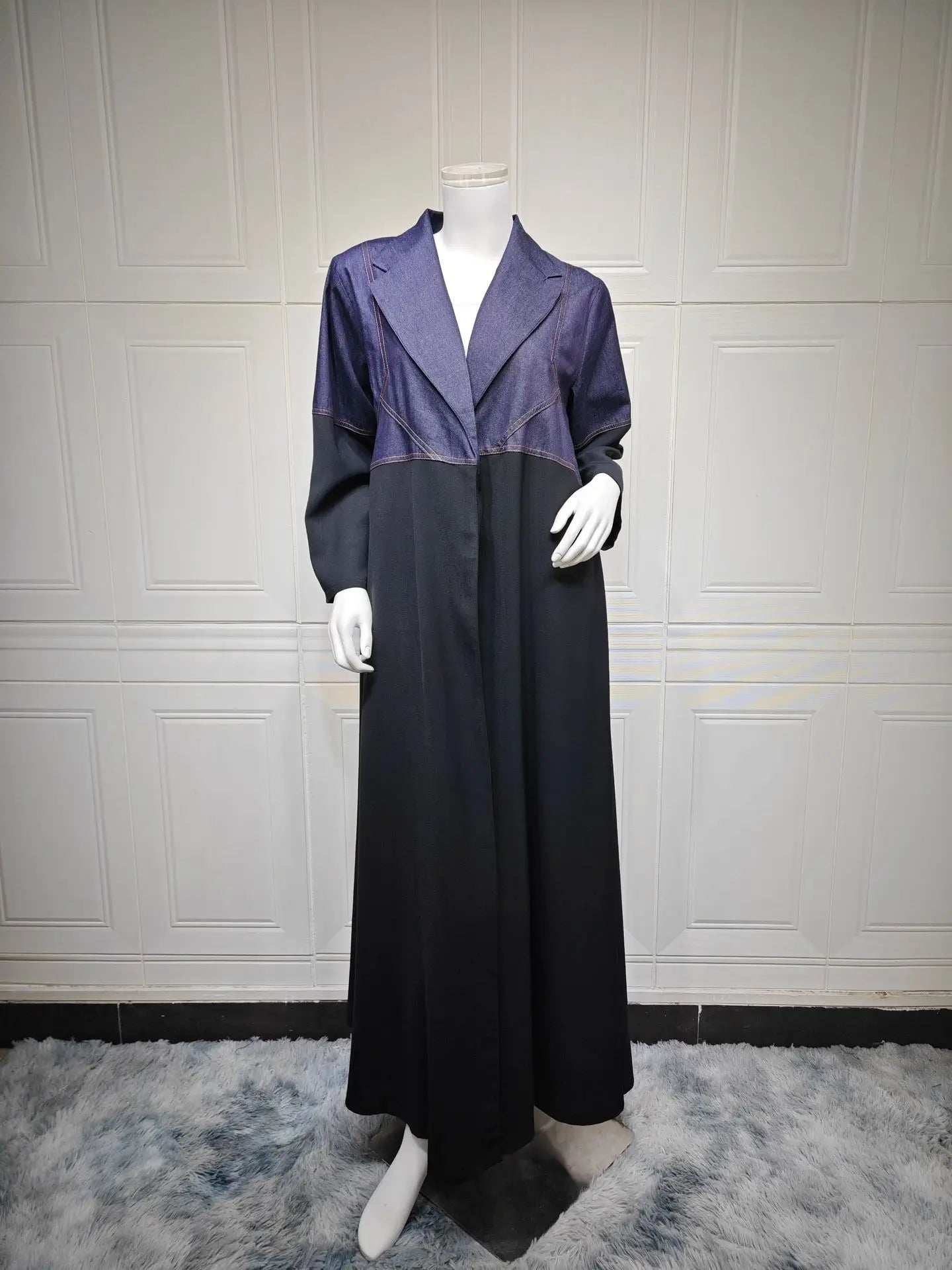 Denim Patchwork Abaya - Abaya Vida